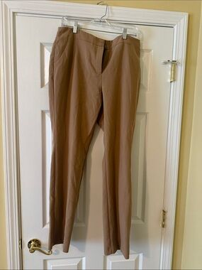 Chico's Straight-Leg Dress Pants in Camel Brown
